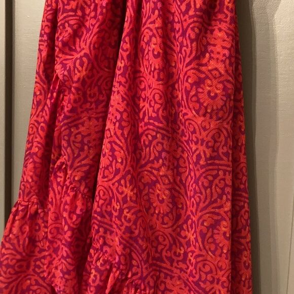 𝅺FREE People Chiffon Safari Sun Short Casual Dress in Mango Combo Size Small - Picture 11 of 15